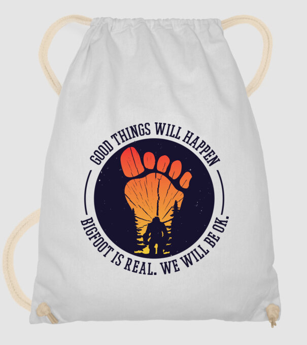 Bigfoot is real model alb pe tricou