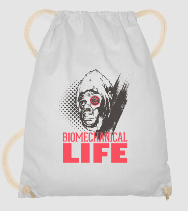 Biomechanical Life 2 model alb pe tricou