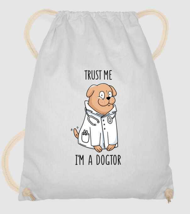 Ai încredere, sunt un Dogtor model alb pe tricou
