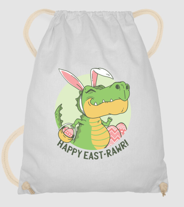 Paște Fericit tricou cu dinozaur model alb pe tricou