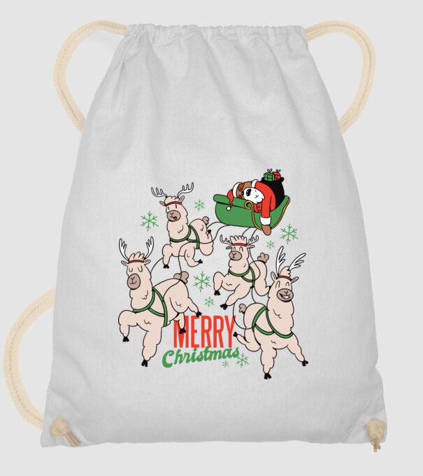Crăciun Fericit Moș Crăciun Leneș model alb pe tricou
