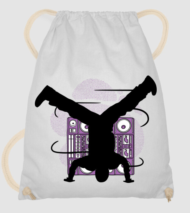 Dansator Break model alb pe tricou