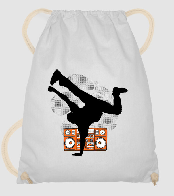 Dansator Break model alb pe tricou