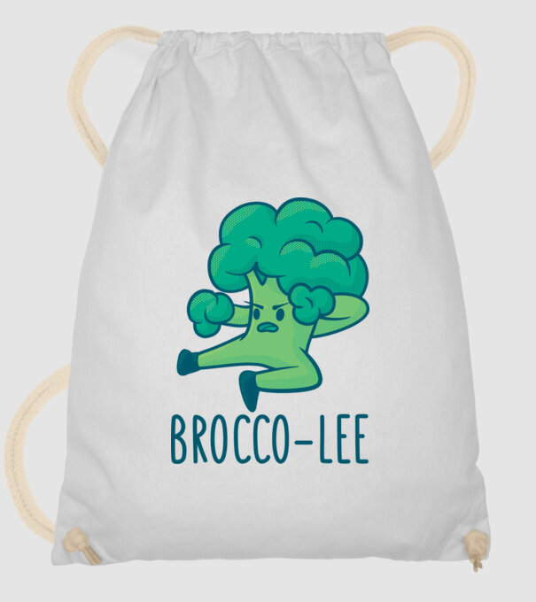 Brocco-Lee - Broccoli Karate model alb pe tricou