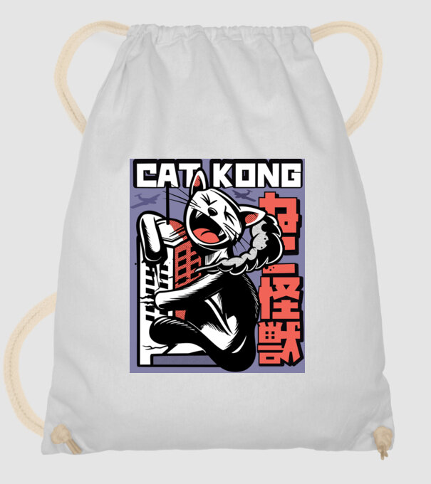 Cat Kong model alb pe tricou