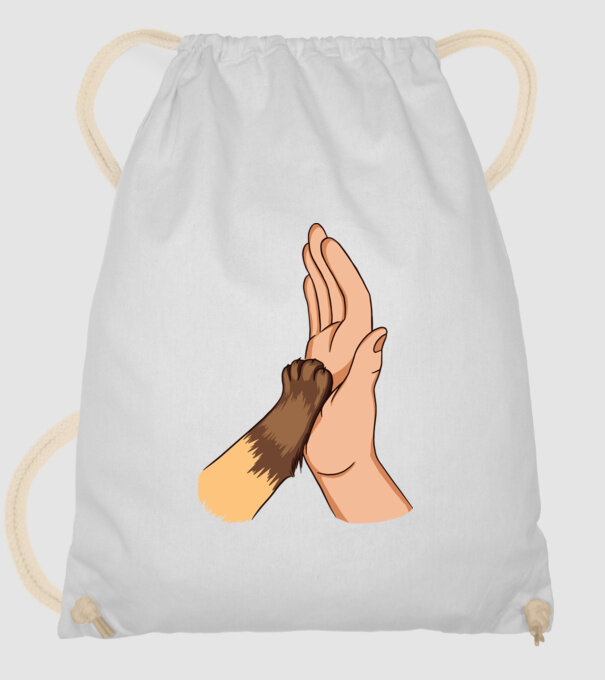 Labă de Pisică model alb pe tricou