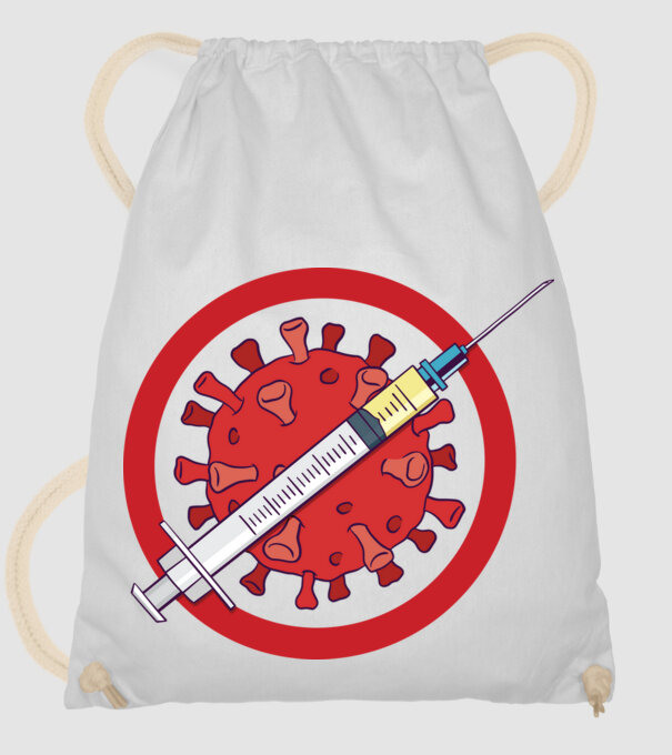 Vaccin virus (?) model alb pe tricou