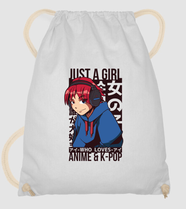 Doar o fată căreia îi place Anime și K-Pop model alb pe tricou