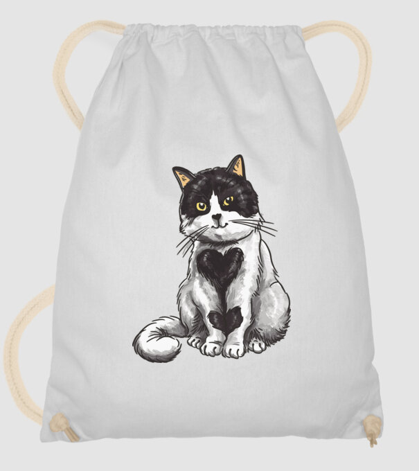 Pisicuță drăguță model alb pe tricou