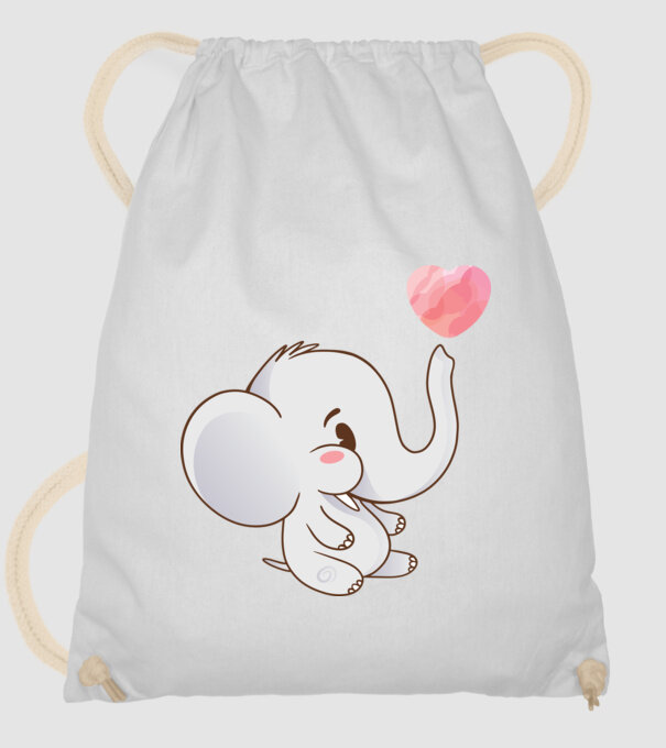 Elefant drăguț model alb pe tricou