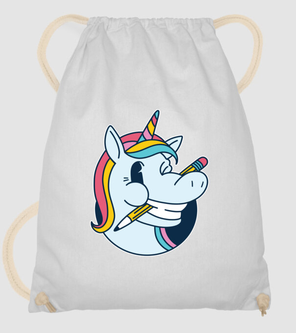 Elev Unicorn drăguț model alb pe tricou