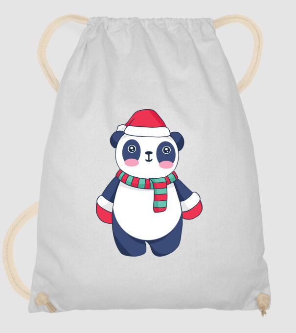 Panda drăguț de Crăciun model alb pe tricou