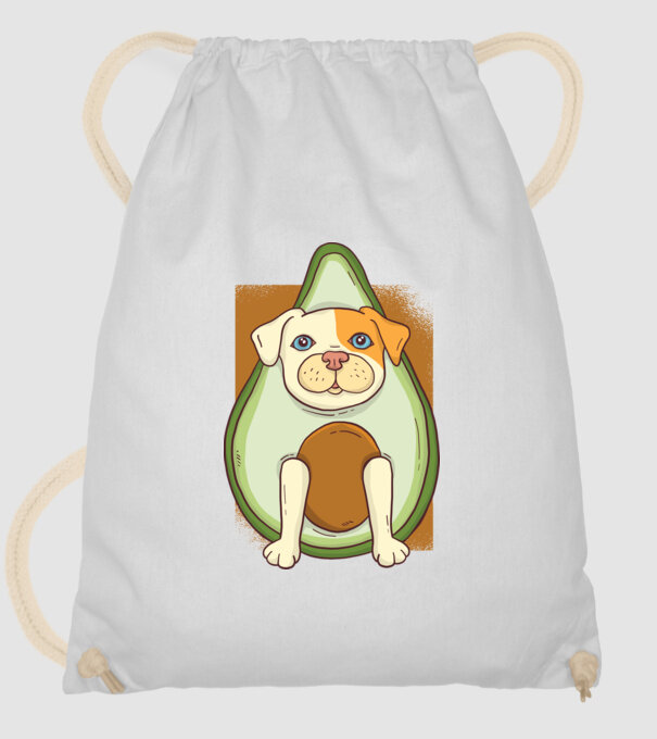 Pitbull Drăguț Avocado model alb pe tricou