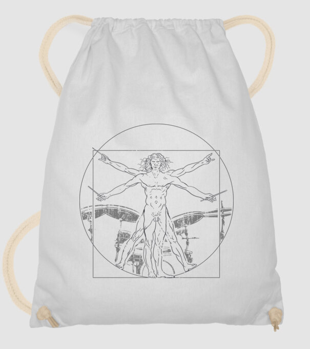 Da Vinci tobe model alb pe tricou