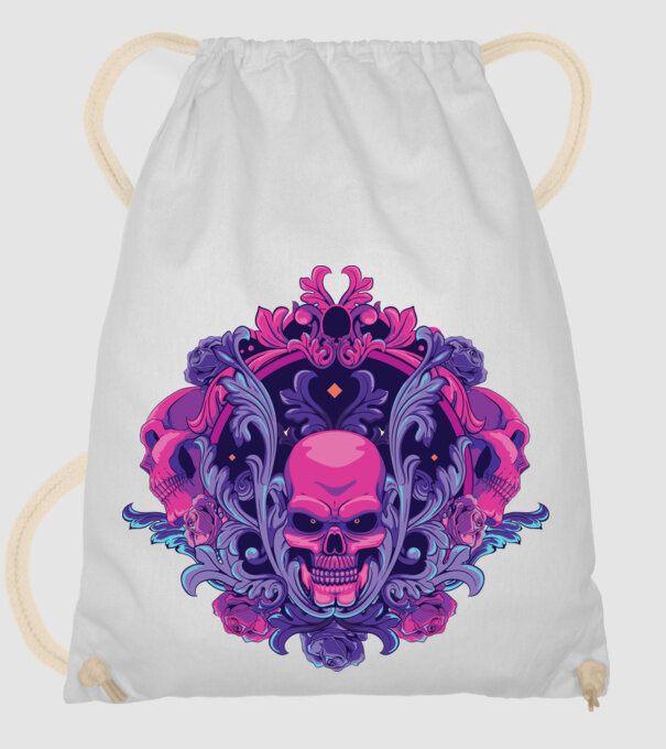 Cranii Dark Skull model alb pe tricou