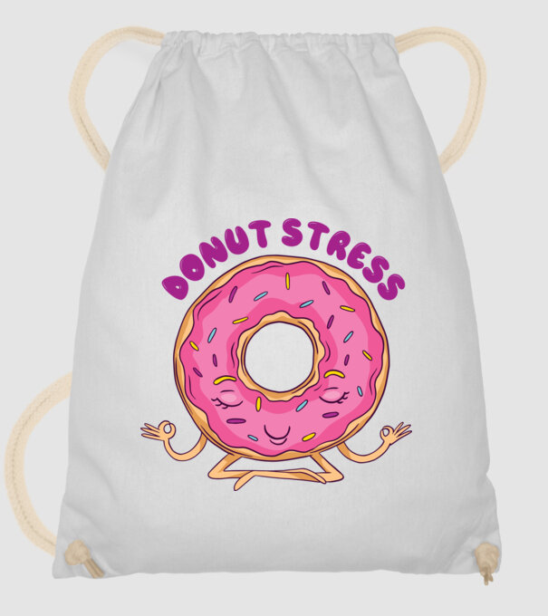 Donut Stress Gogoașă model alb pe tricou