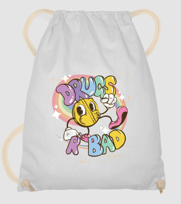 Drugs are Bad - Drogurile sunt rele pentru prevenire model alb pe tricou
