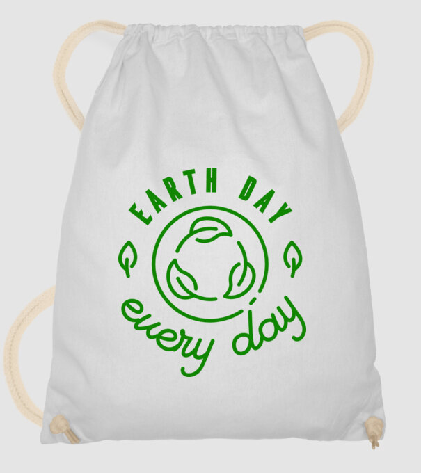 Earth Day Every Day - Ziua Pământului model alb pe tricou