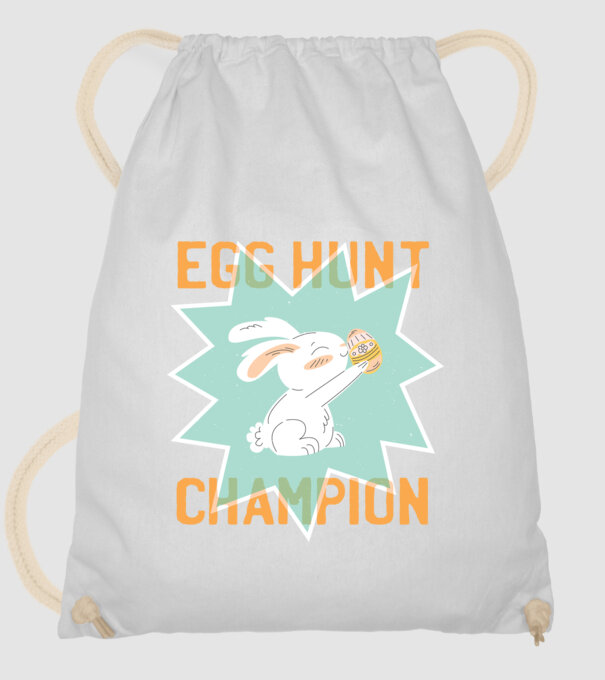 Egg Hunt Champion Campion la vânătoare de ouă model alb pe tricou