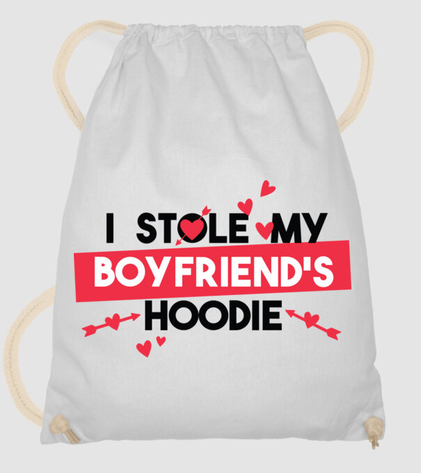 'Am furat puloverul prietenului meu pulover amuzant pentru Valentine''s Day' model alb pe tricou
