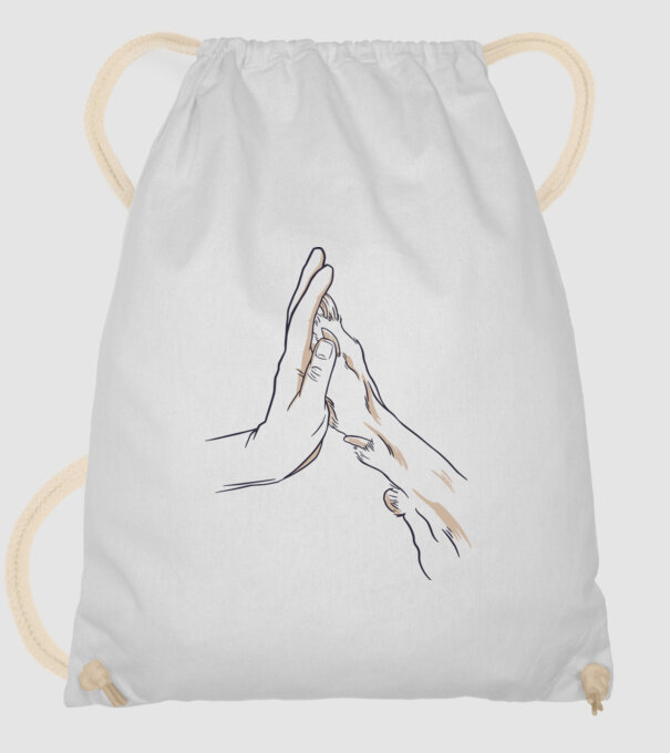 Prietenia câine om model alb pe tricou