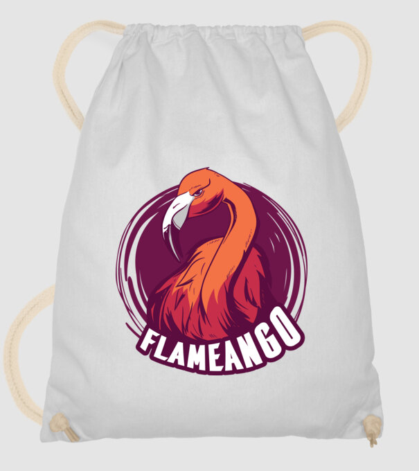 Flamingo model alb pe tricou