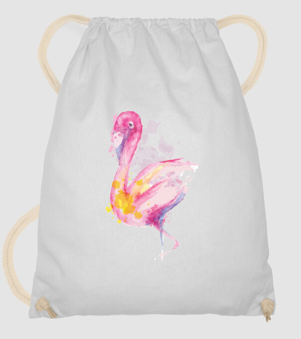 Flamingo Pictură model alb pe tricou