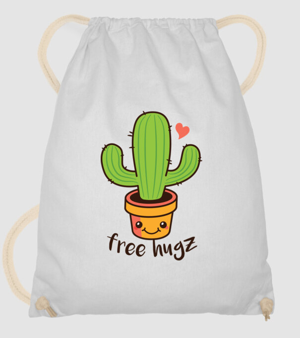 Free Hugz tricou amuzant Cactus model alb pe tricou