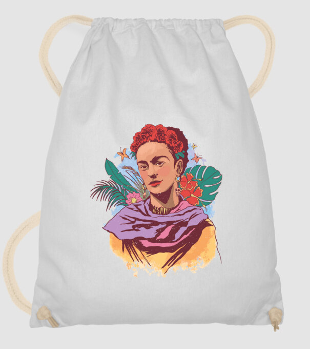Portret Frida Kahlo model alb pe tricou