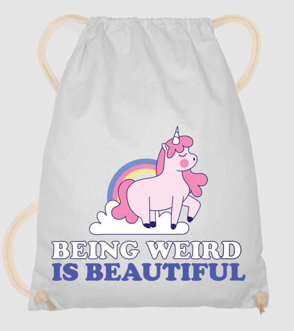 A fi ciudat este minunat Unicorn model alb pe tricou