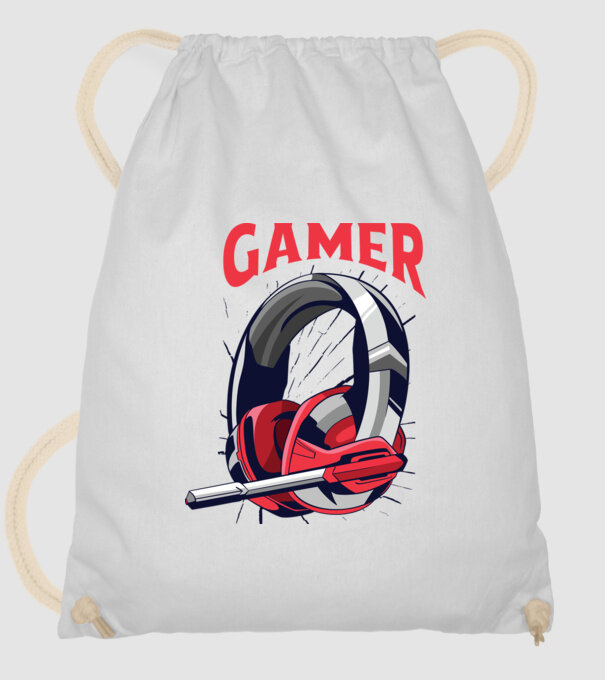 Căști Gamer model alb pe tricou