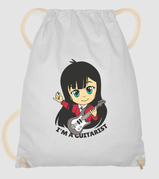 Sunt chitarist fată model alb pe tricou