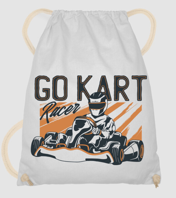 Concurent Go-kart model alb pe tricou