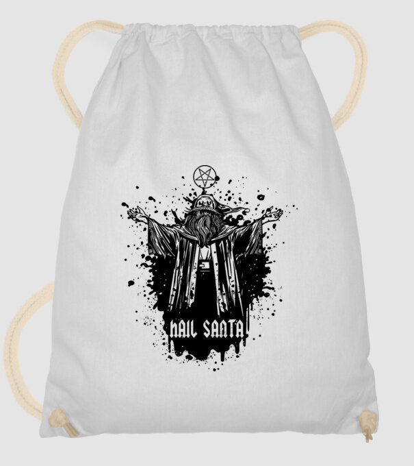 Hail Santa model alb pe tricou
