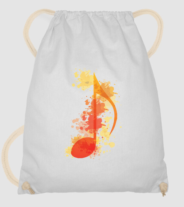 Notă muzicală model alb pe tricou