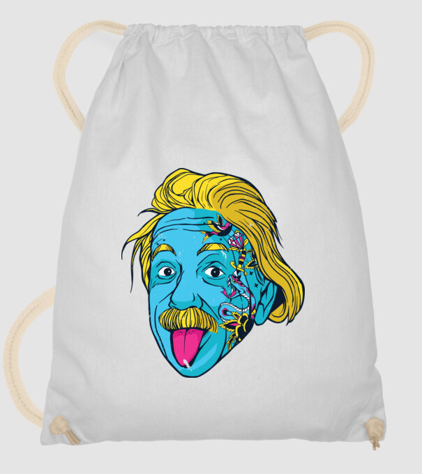 Hippy Albert Einstein model alb pe tricou