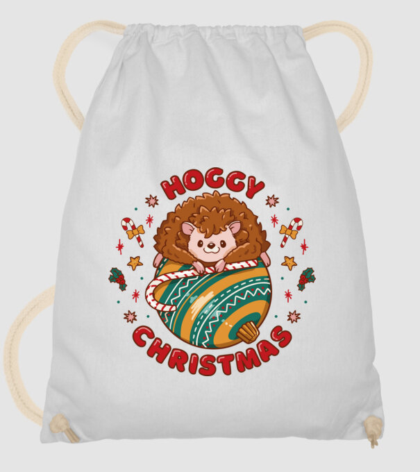 Hoggy Christmas Crăciun cu Arici model alb pe tricou