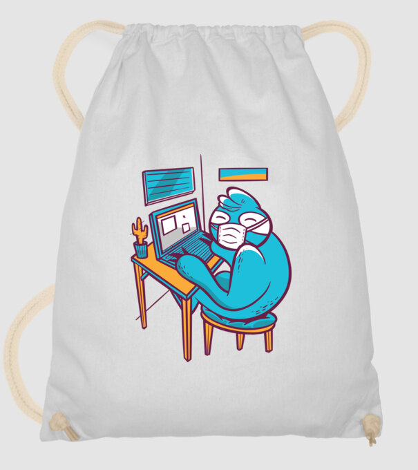 Leneș Home Office model alb pe tricou