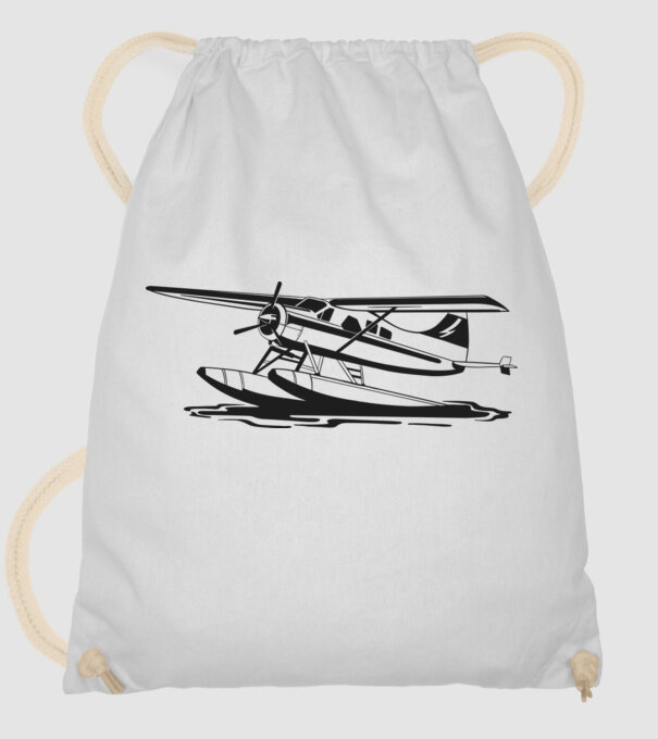 Hydroplane avion model alb pe tricou