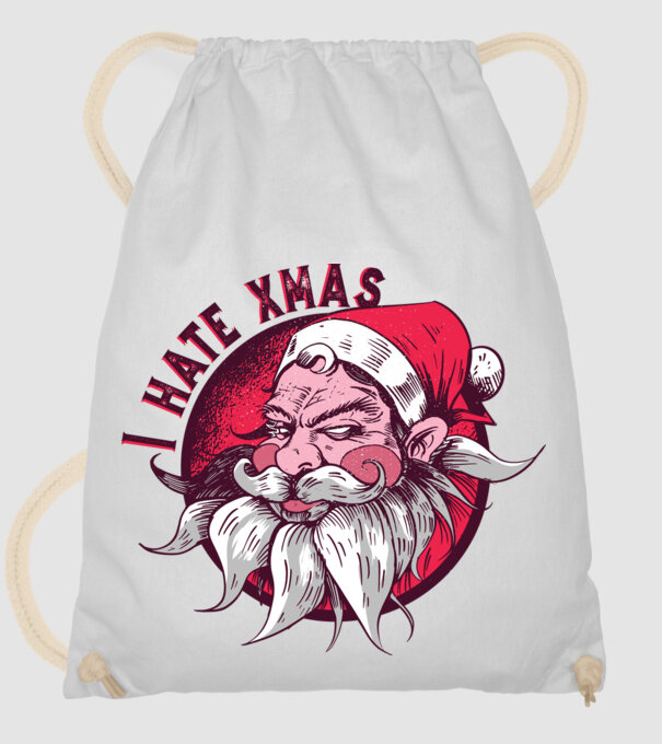 I Hate Xmas model alb pe tricou