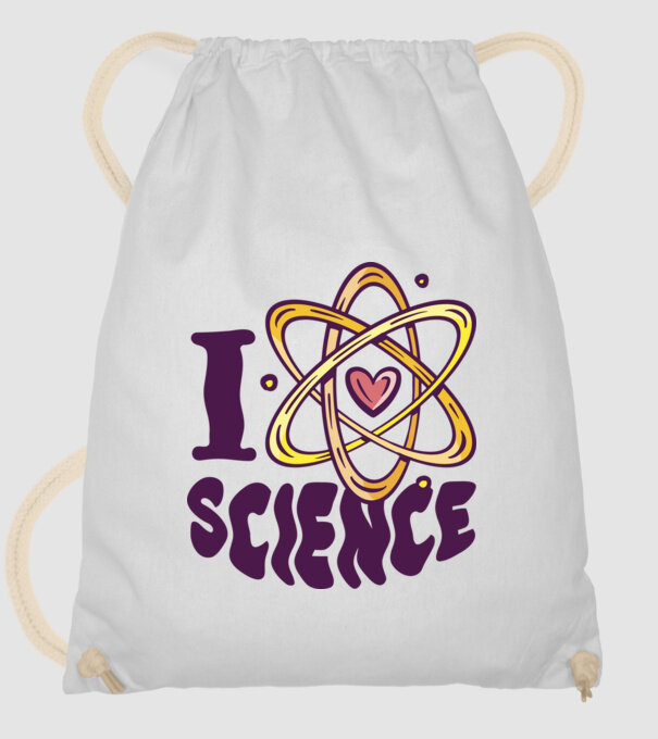 I Love Science știință model alb pe tricou