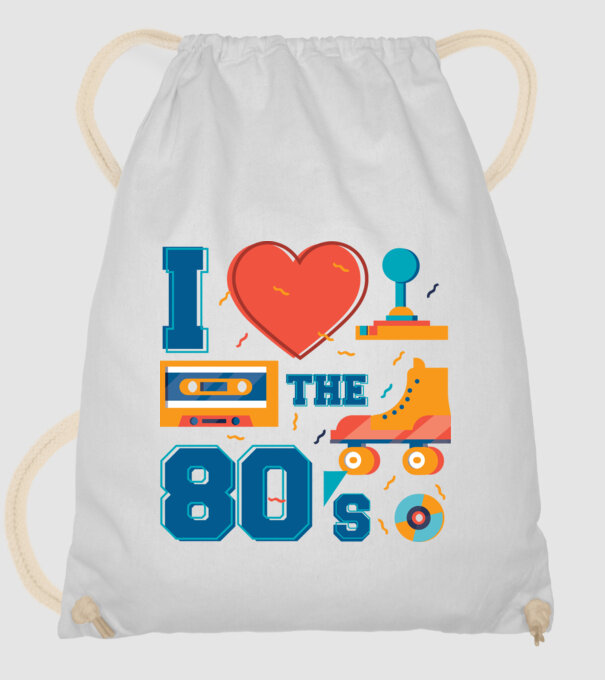 'I love the 80s - Iubesc anii ''80' model alb pe tricou
