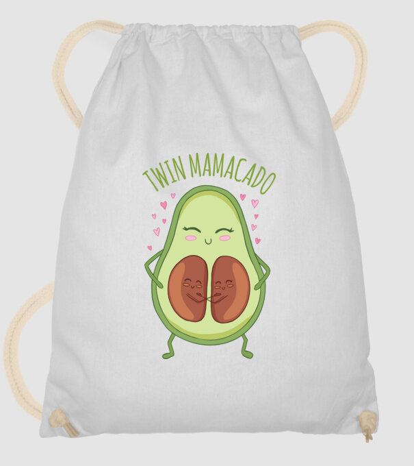 Gemeni Mamacado model alb pe tricou