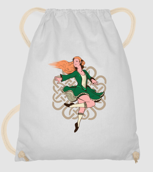 Femeile Dansatoare irlandeză model alb pe tricou