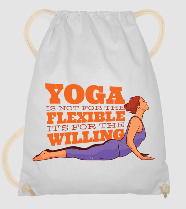 yoga perseverență model alb pe tricou