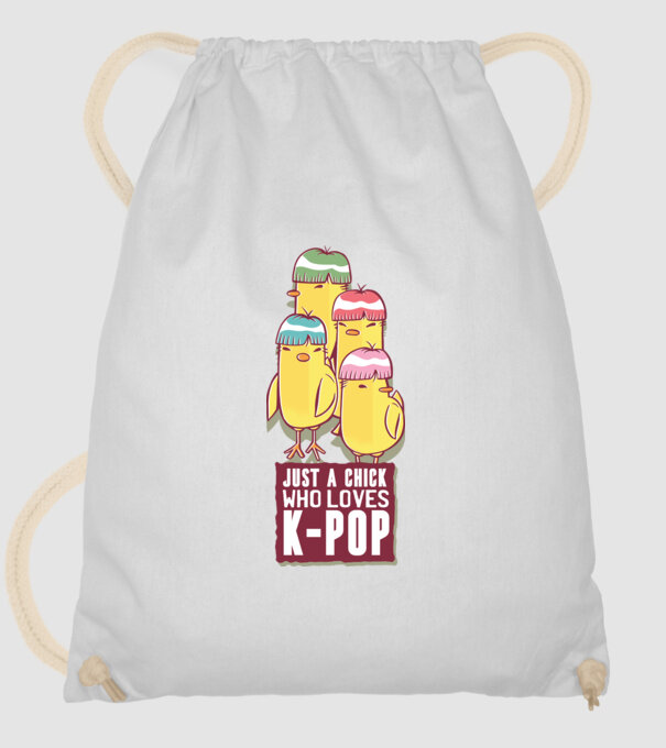 Just a Chick who loves K-pop model alb pe tricou