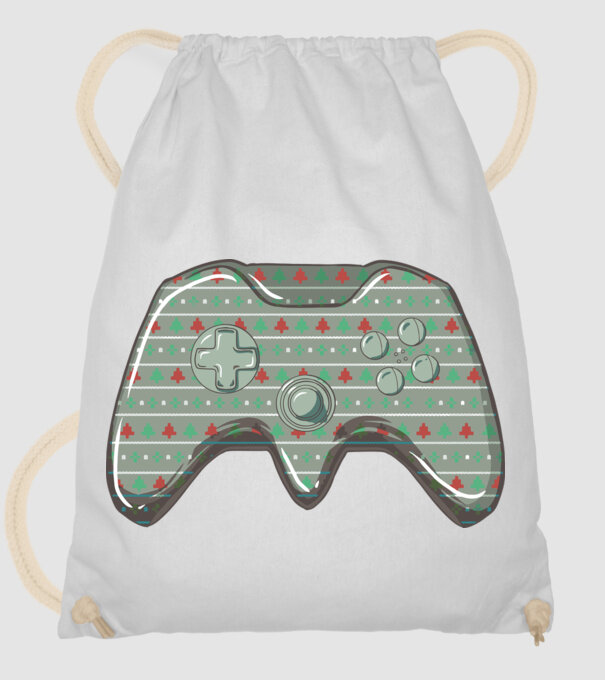 Controler Gamer Crăciun model alb pe tricou