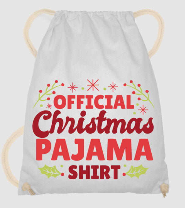 Pijama de Crăciun model alb pe tricou