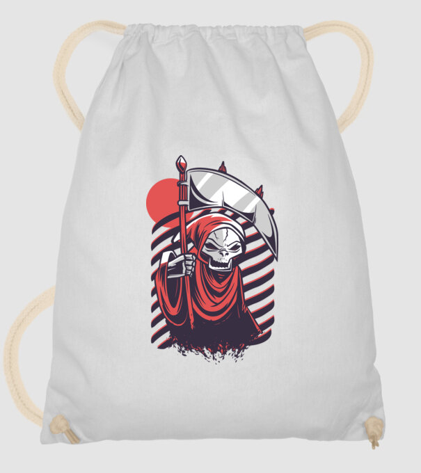 Moartea - Grim Reaper model alb pe tricou