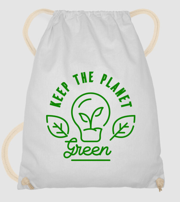 Keep The Planet Green - Ziua Pământului model alb pe tricou